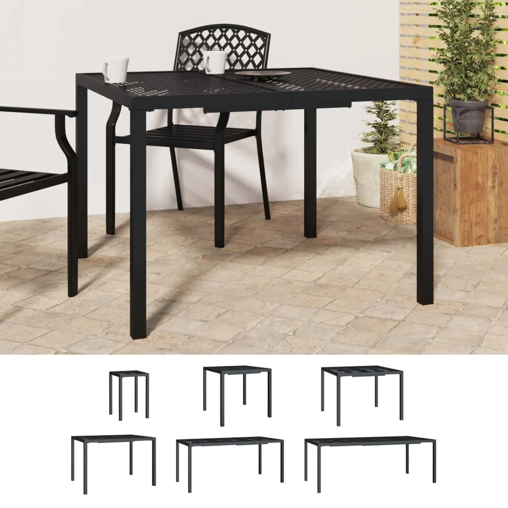 Patio Table Patio Furniture Dining Table for Garden Anthracite Steel