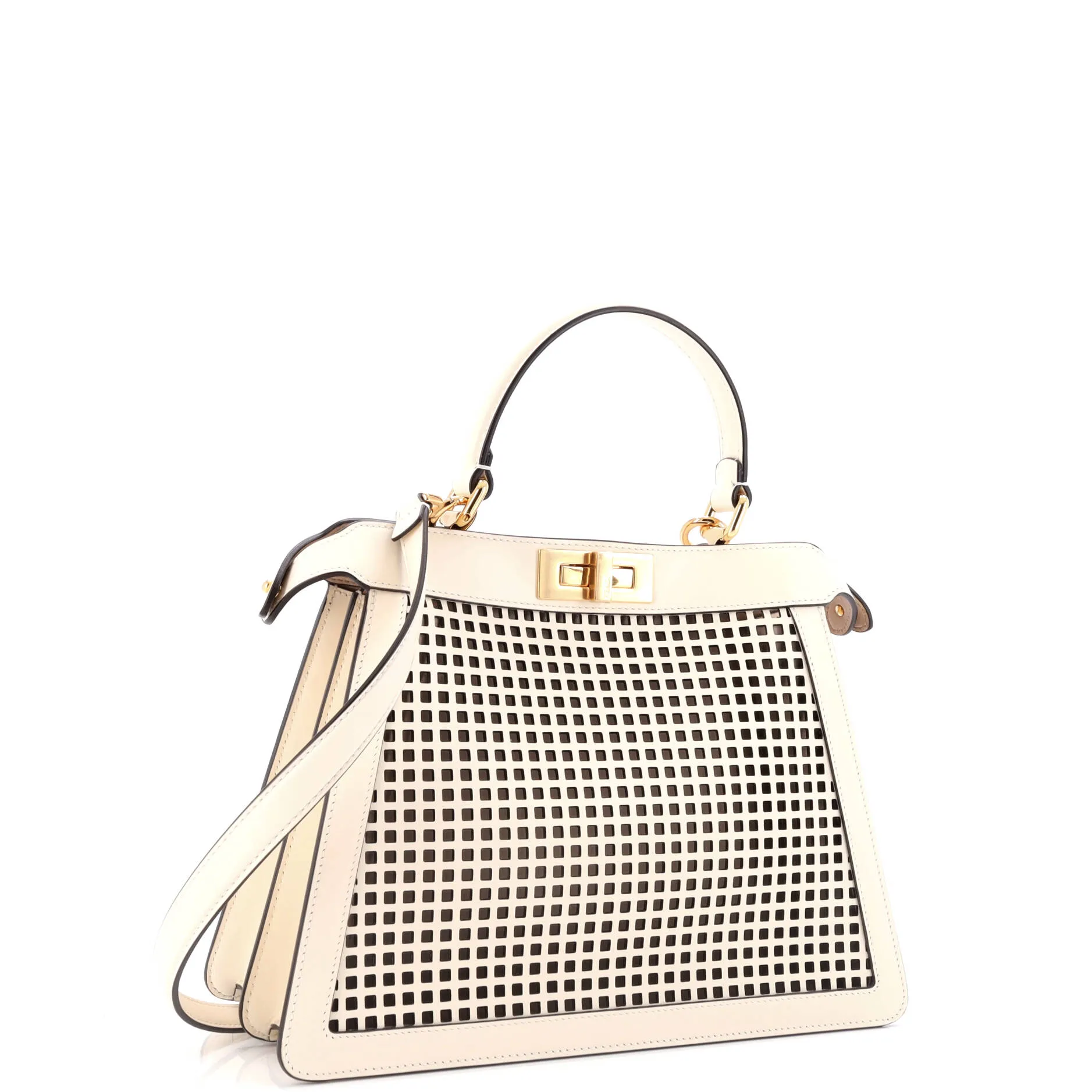 Peekaboo ISeeU Bag Perforated Leather Medium