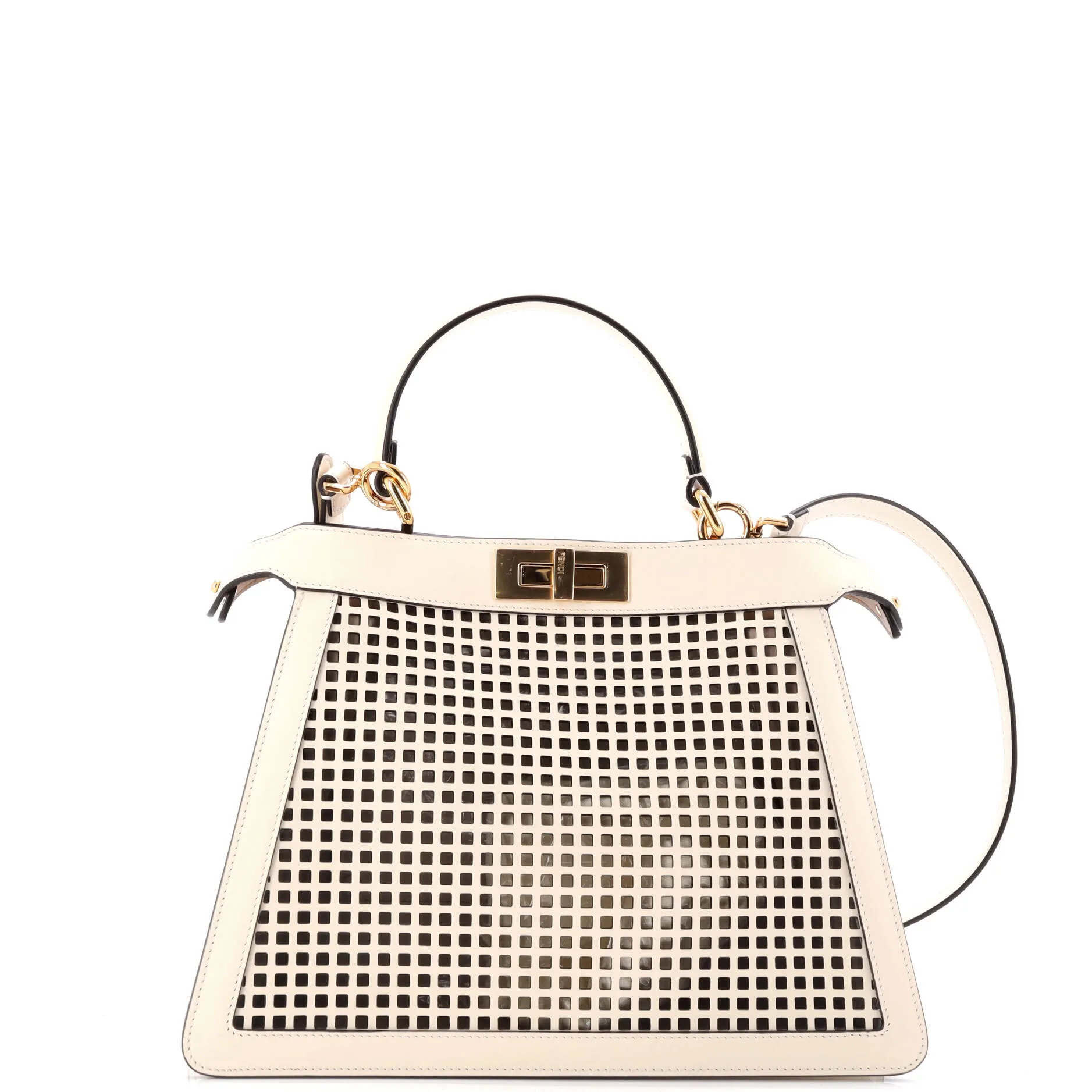 Peekaboo ISeeU Bag Perforated Leather Medium