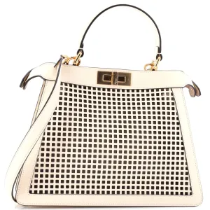 Peekaboo ISeeU Bag Perforated Leather Medium