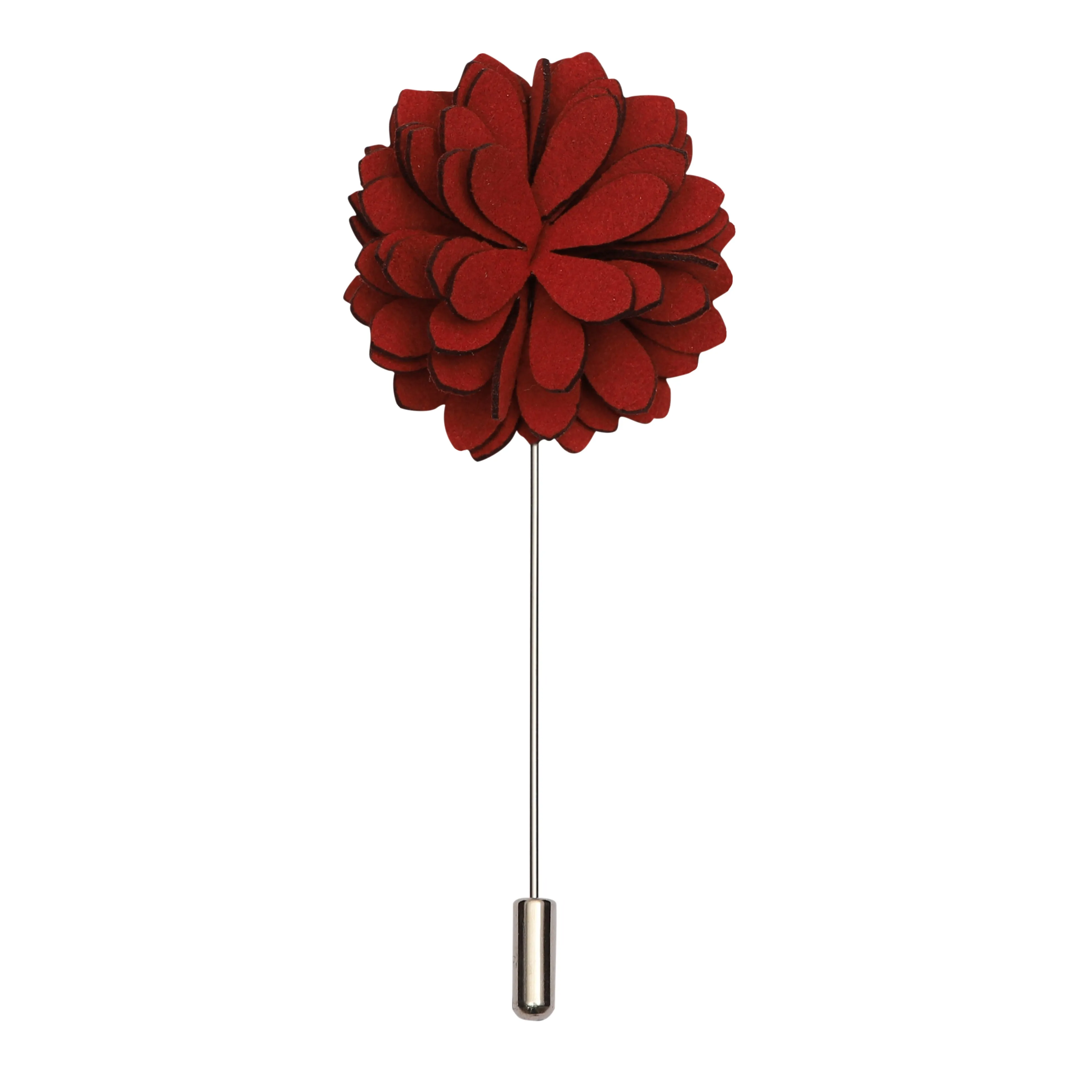 Peluche Graceful Maroon Brooch For Men