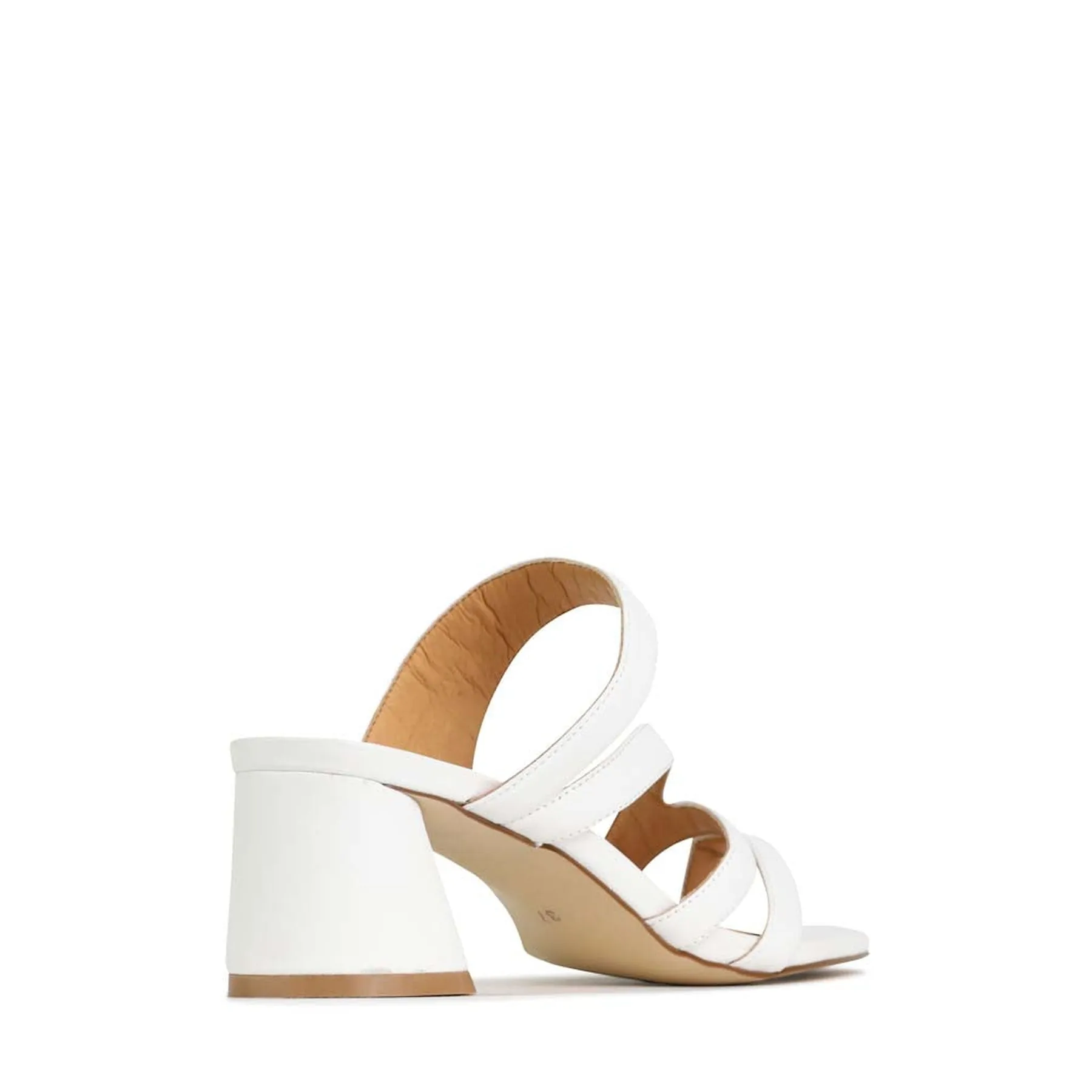 PERRI LEATHER SLIP-ON HEEL SANDALS