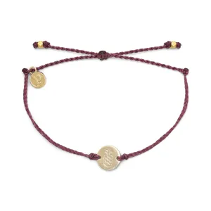 Pineapple Coin Bracelet Gold Dark Lilac