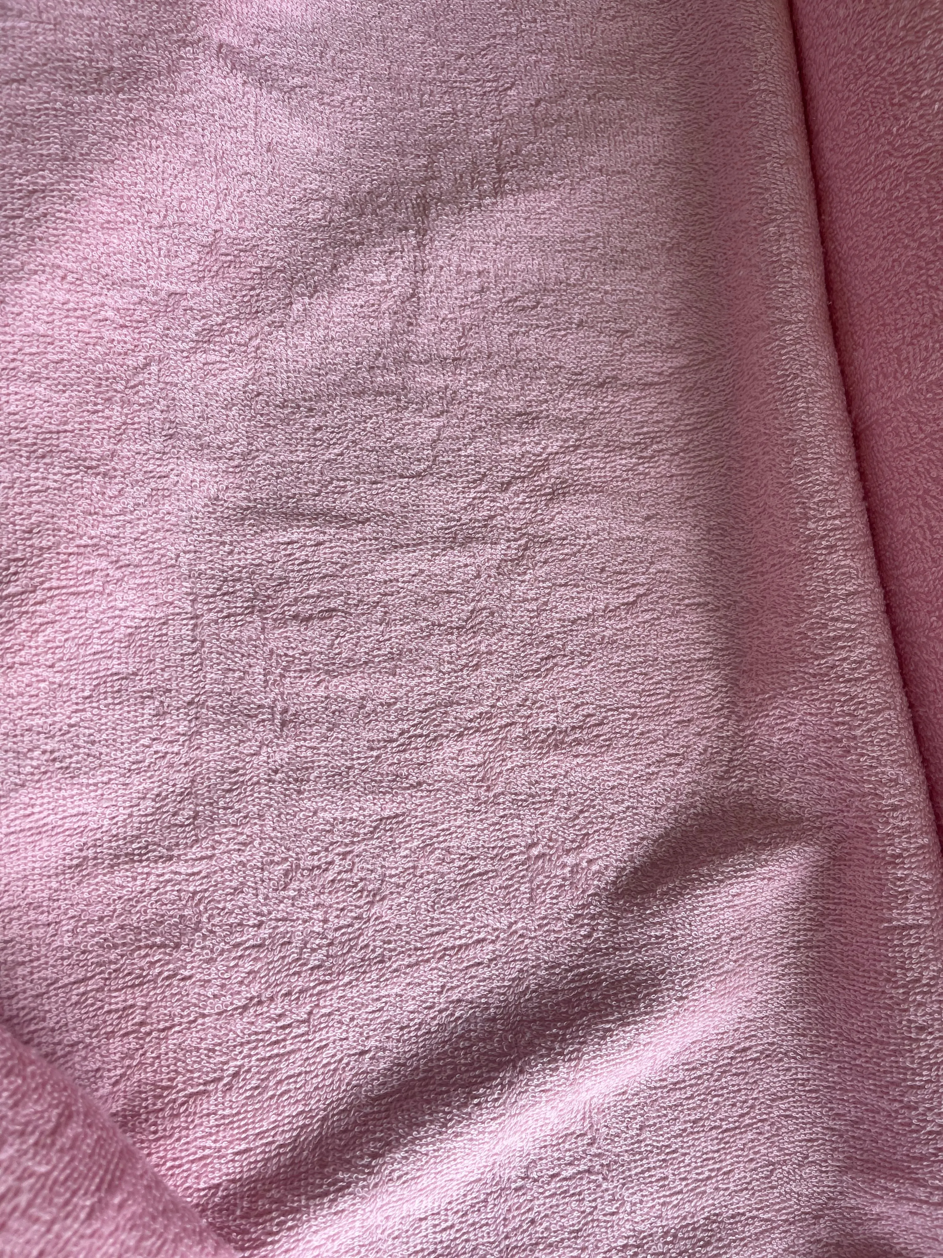 PINK  - Pure Cotton TERRYCLOTH Fabric 150 cms - 320 gsm