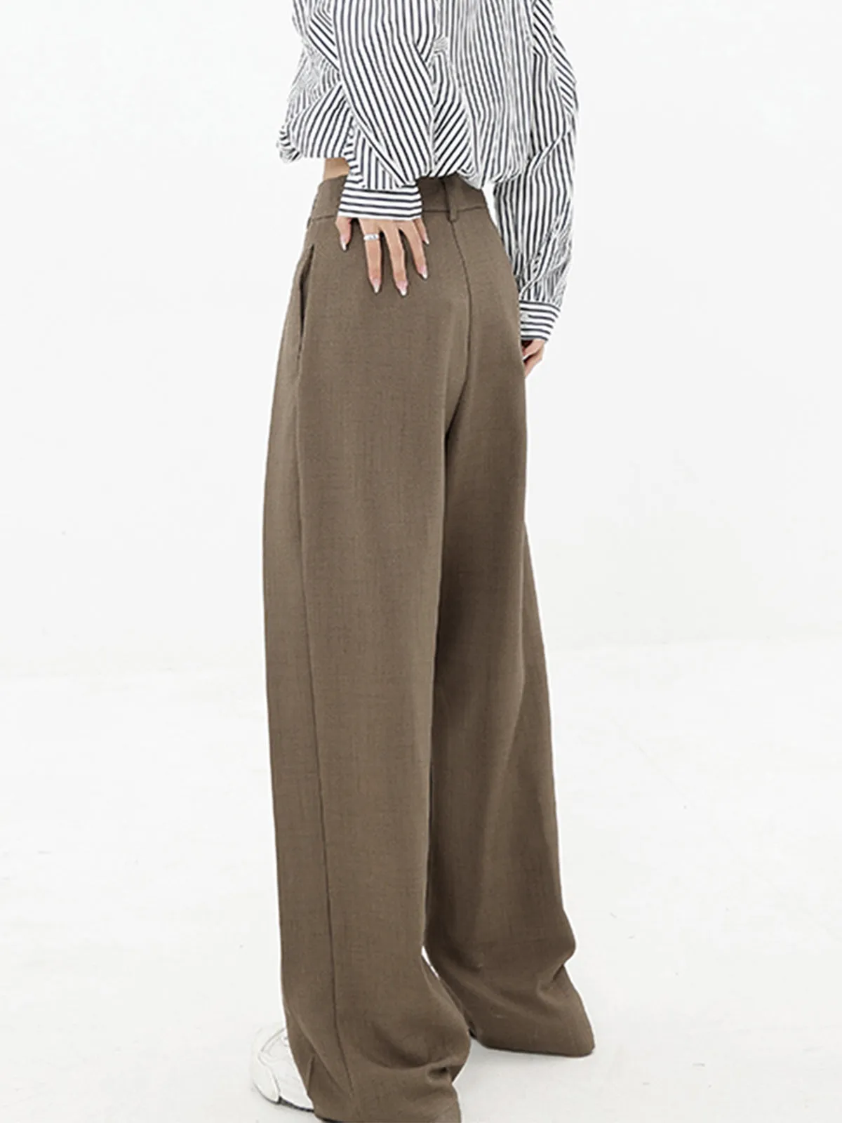 Pleated Baggy Graceful Wide Leg Pants