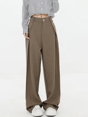 Pleated Baggy Graceful Wide Leg Pants