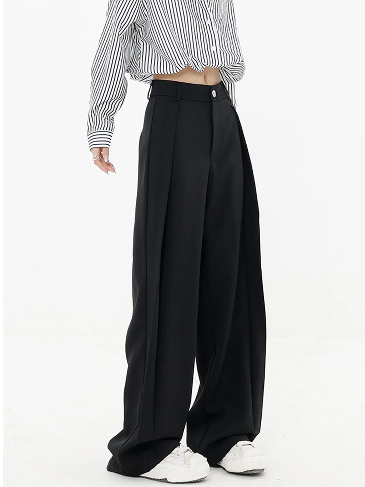 Pleated Baggy Graceful Wide Leg Pants