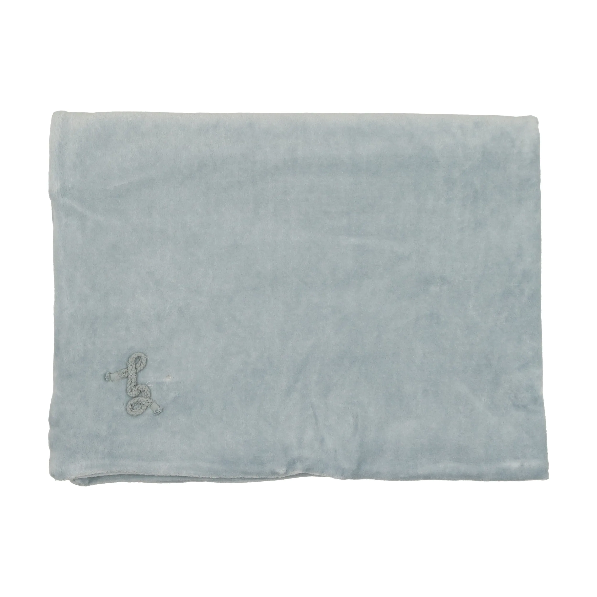 Powder blue velour blanket by Bee & Dee