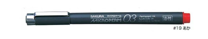 (Pre-Order) SAKURA EOK03 Oil-based Permanent Ink 0.3mm MicronPerm Fine Pen