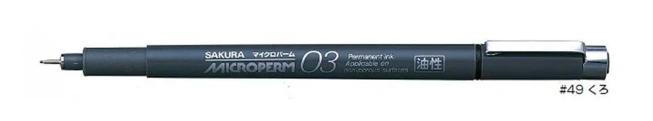 (Pre-Order) SAKURA EOK03 Oil-based Permanent Ink 0.3mm MicronPerm Fine Pen