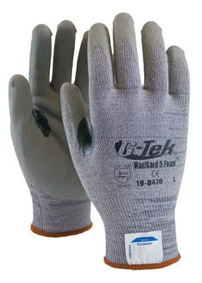 Protective Industrial Products 2X MaxiCut 5 By ATG Cut Resistant Gray MicroFoam Nitrile Palm And Fingertip Coated Work Gloves With Gray Seamless Nylon, Dyneema, Glass And Lycra Liner And Continuous Knit Cuff