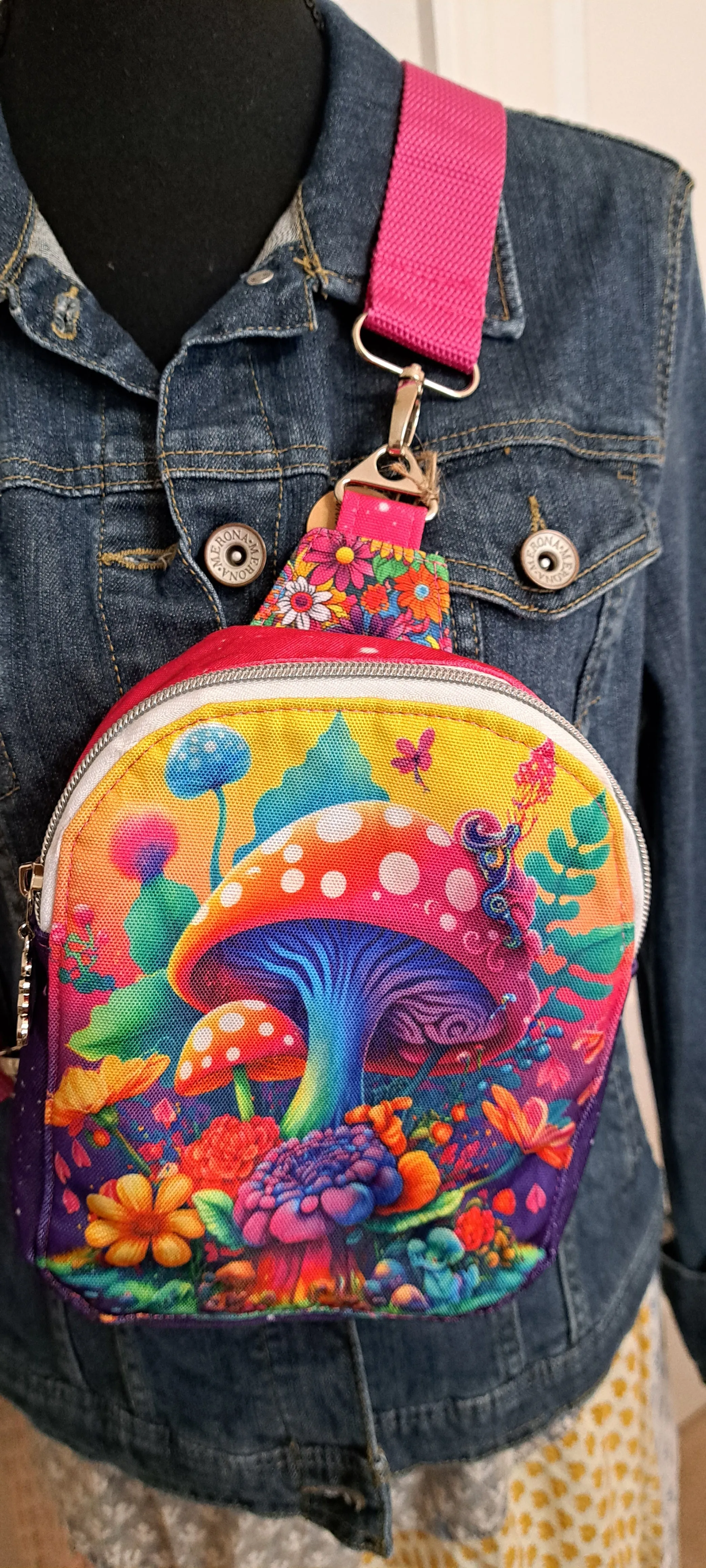 Psychedelic Mushroom Crossbody Bag