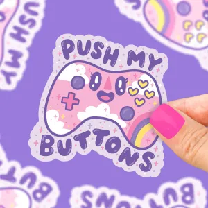 Push My Buttons Gamer Controller Vinyl Sticker