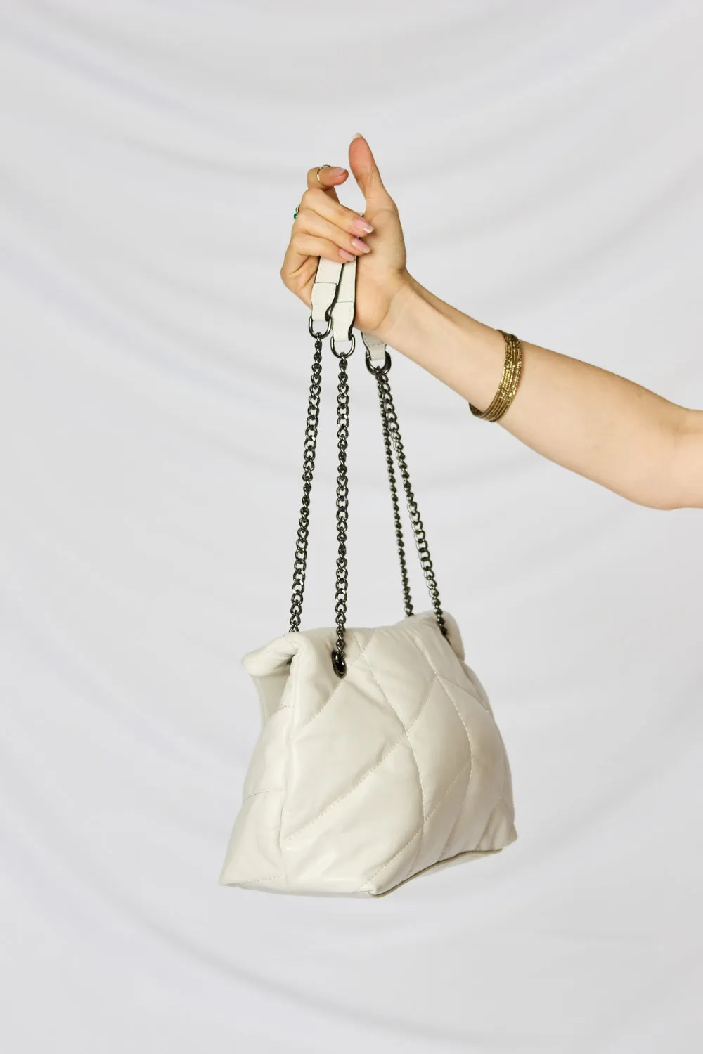 Quilted PU Leather Chain Shoulder Bag