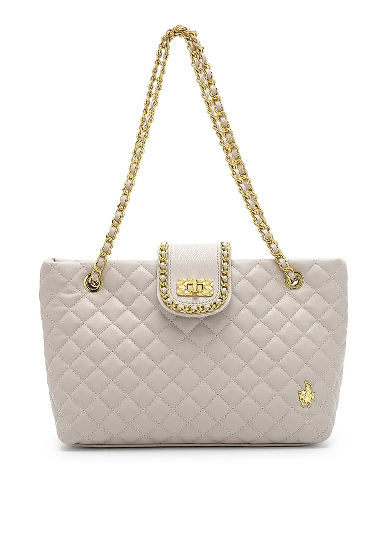 Quilted Top Chain Shoulder Bag / Handbag - HJK 548