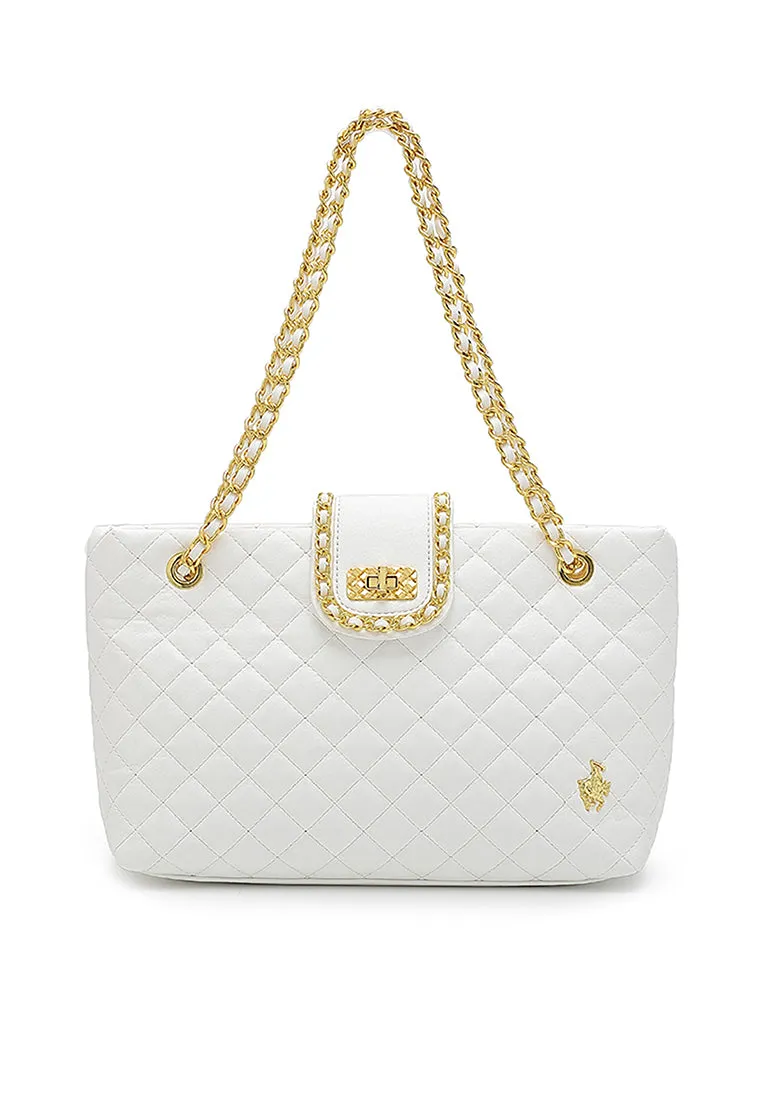 Quilted Top Chain Shoulder Bag / Handbag - HJK 548