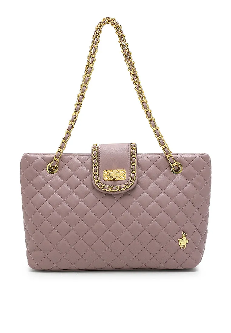 Quilted Top Chain Shoulder Bag / Handbag - HJK 548