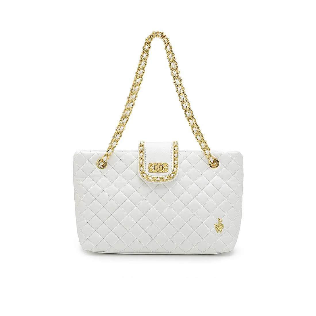 Quilted Top Chain Shoulder Bag / Handbag - HJK 548