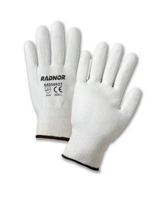 Radnor X-Large White Polyurethane Palm Coated HPPE Gloves With 13 Gauge Seamless Liner