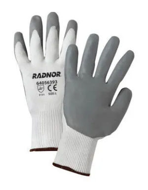 Radnor X-Large White Premium Foam Nitrile Palm Coated Work Glove With 15 Gauge Seamless Nylon Liner And Knit Wrist