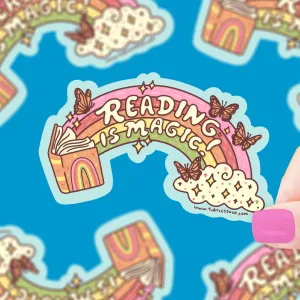 Reading Is Magic Rainbow Sticker