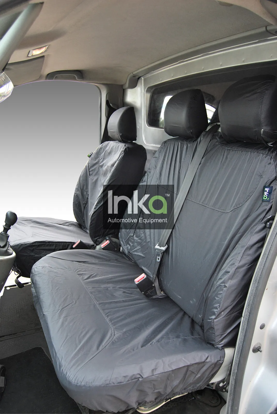 Renault Trafic X83 MY2001-2015 Tailored Waterproof Seat Covers Front Set 1 2 Grey