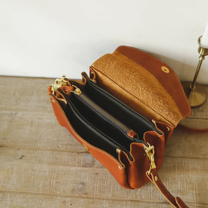 Retro Bag Cowhide Mini Women Crossbody Bag Shoulder Bag