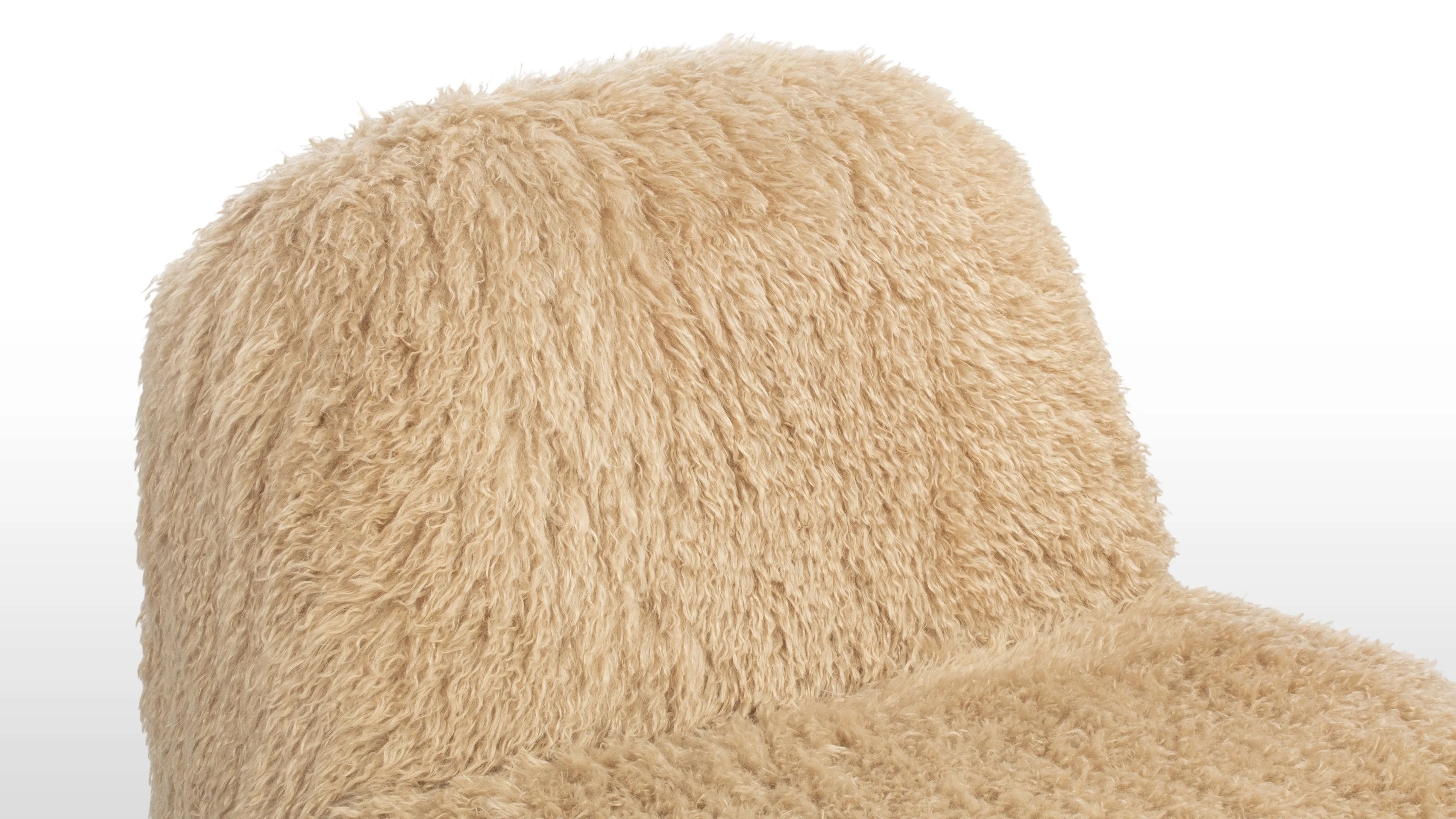 Rocha - Rocha Lounge Chair, Honey Vegan Fur