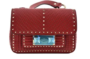 Rockstud Mini Spike Stud Red Fanny Pack Shoulder Bag 85