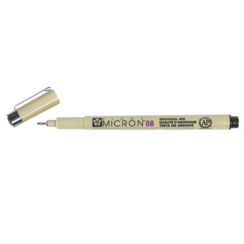 Sakura Pigma 08 Micron 0.50mm Pen, Black