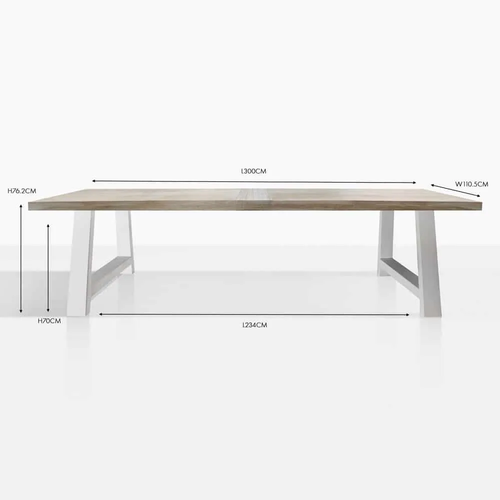 Santa Fe Teak and Aluminium Dining Table