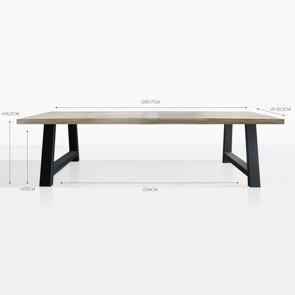 Santa Fe Teak and Aluminium Dining Table