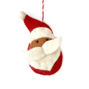 Santa Ornament, Felt Wool