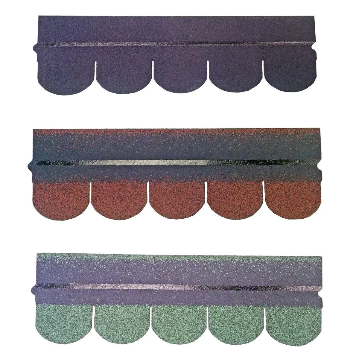 Scallop 5 Tab Bitumen Roof Felt Shingles - Red (2.42m2 Pack)