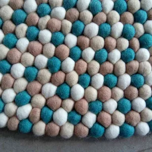 Sea Stone Felt Ball Rug