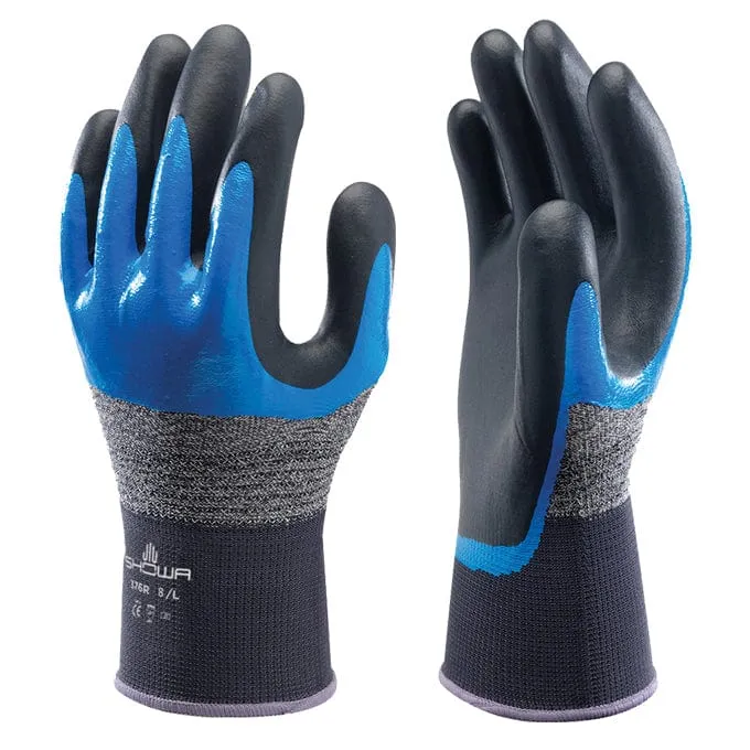 Showa 376R Nitrile Foam Three Quarter Coated Work Gloves