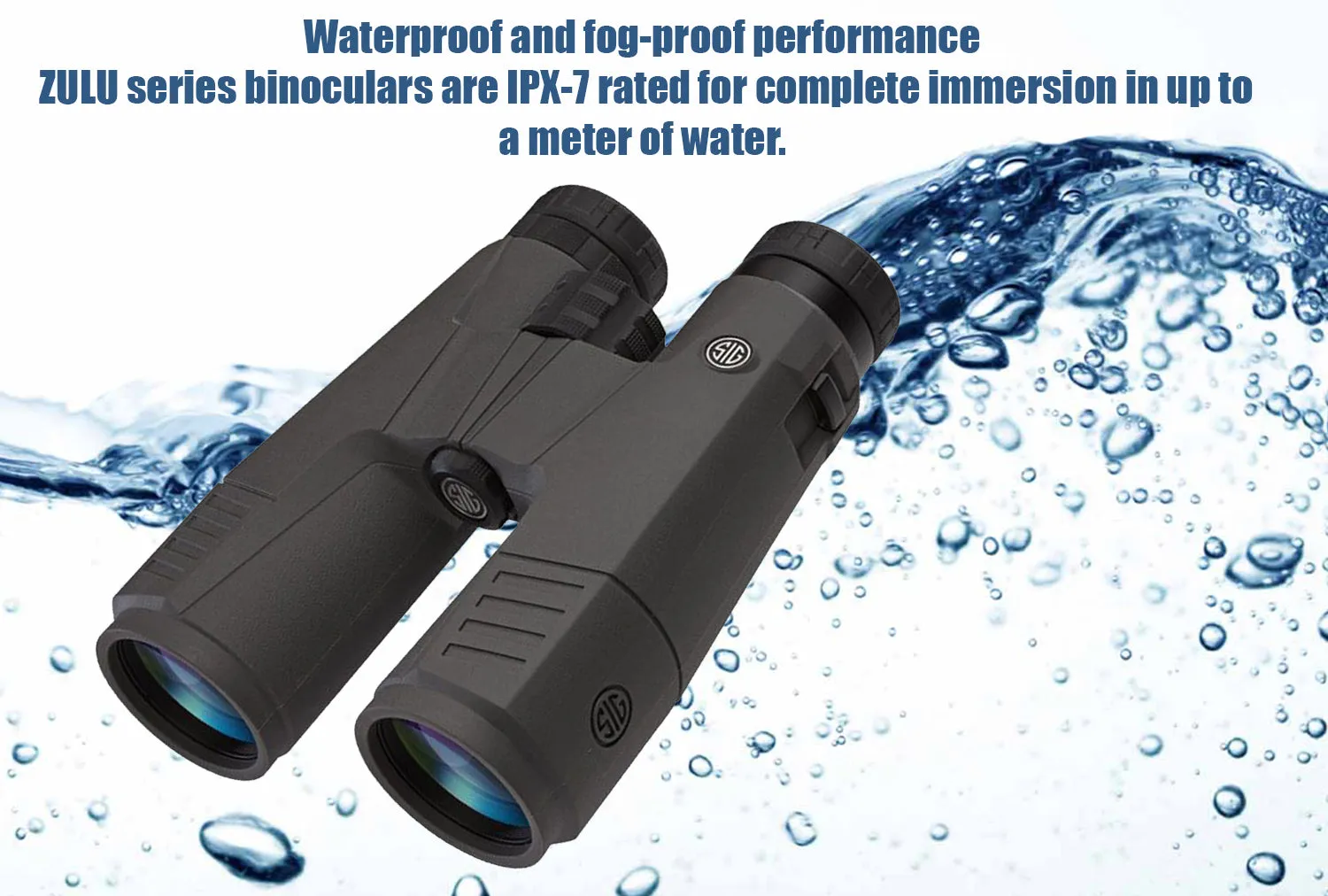 Sig Sauer Zulu9 11X45mm HDX Lens Close Bridge Waterproof Binocular, Graphite (SOZ99002)