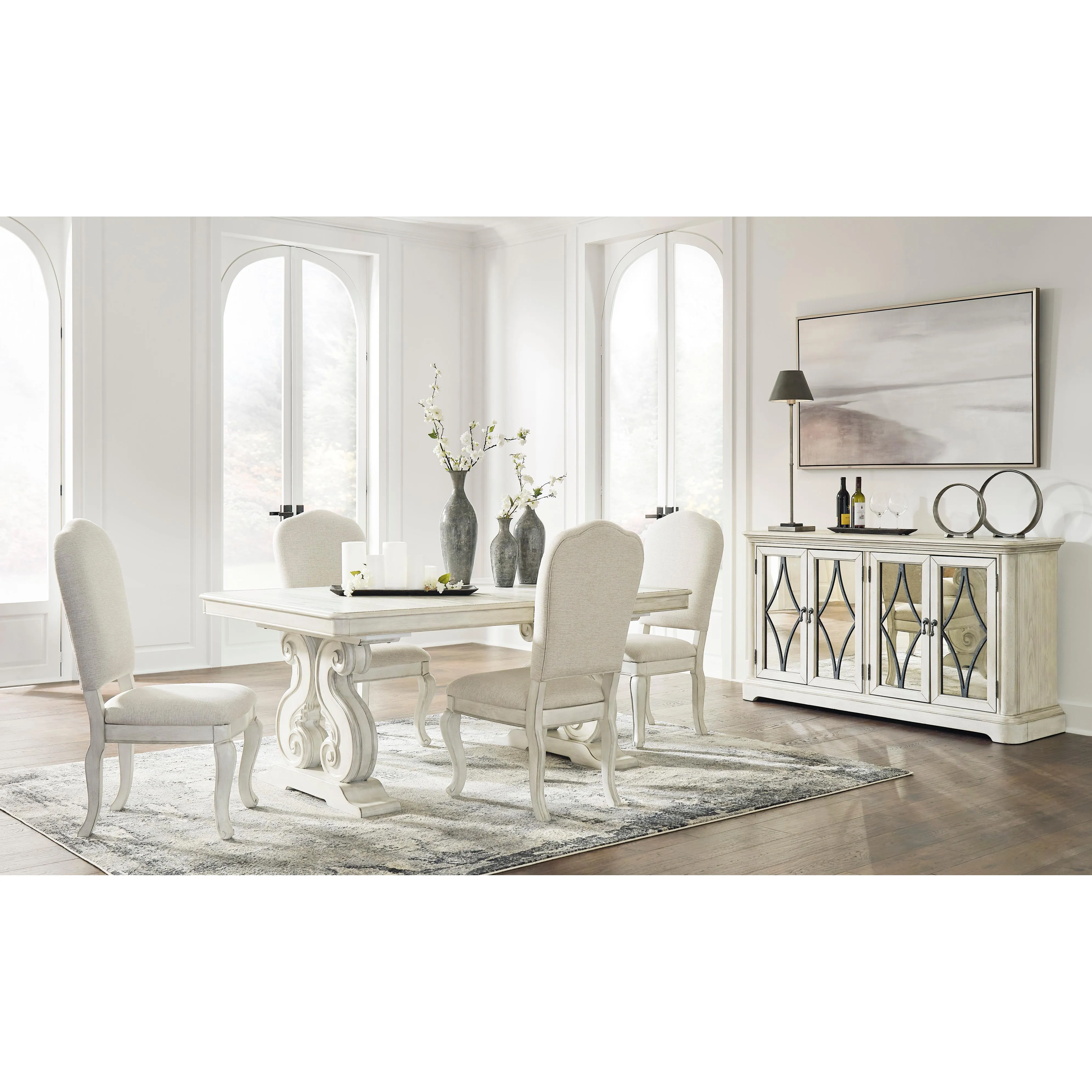 Signature Design by Ashley Arlendyne Dining Table with Pedestal Base D980-55B/D980-55T