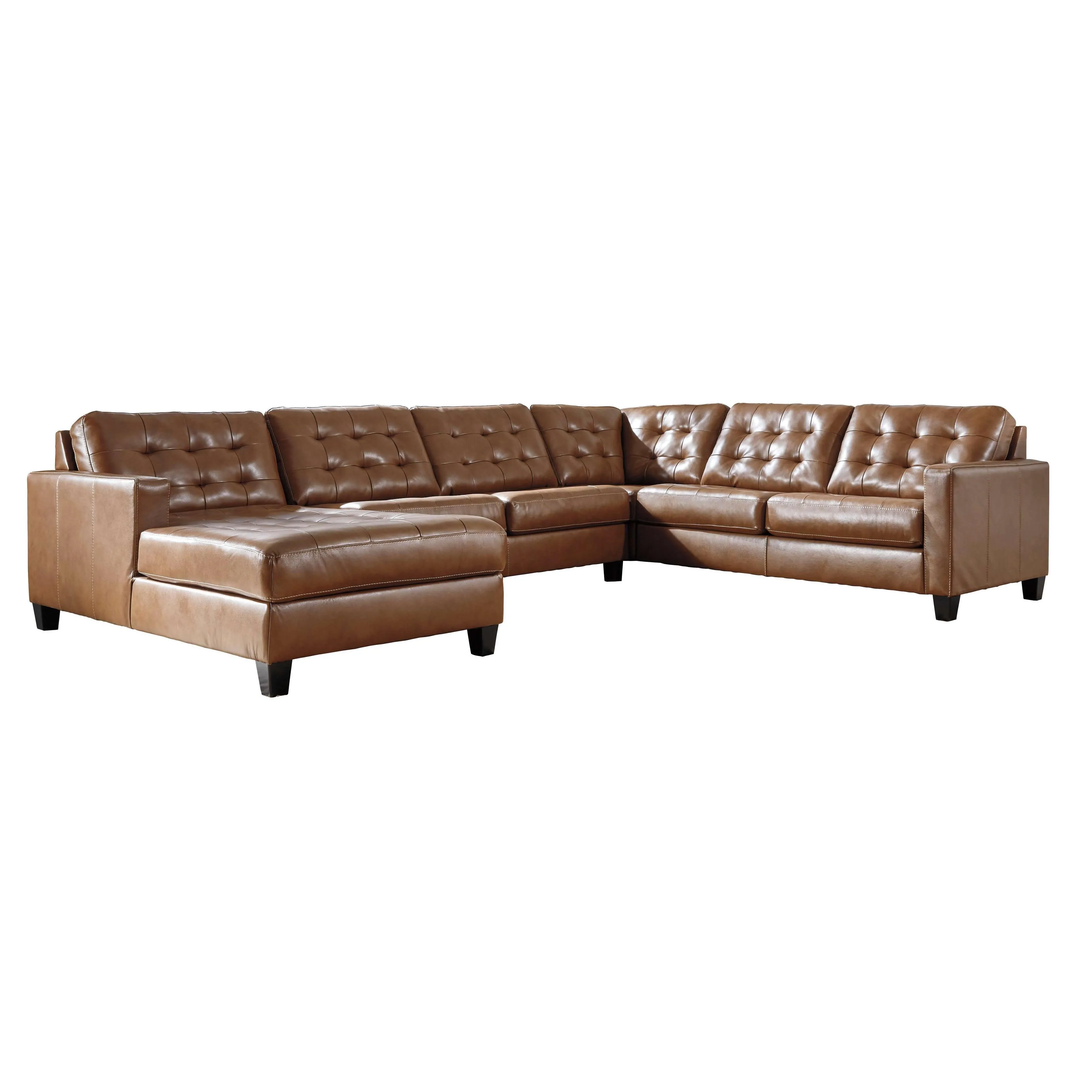 Signature Design by Ashley Baskove Leather Match 4 pc Sectional 1110216/1110277/1110234/1110256