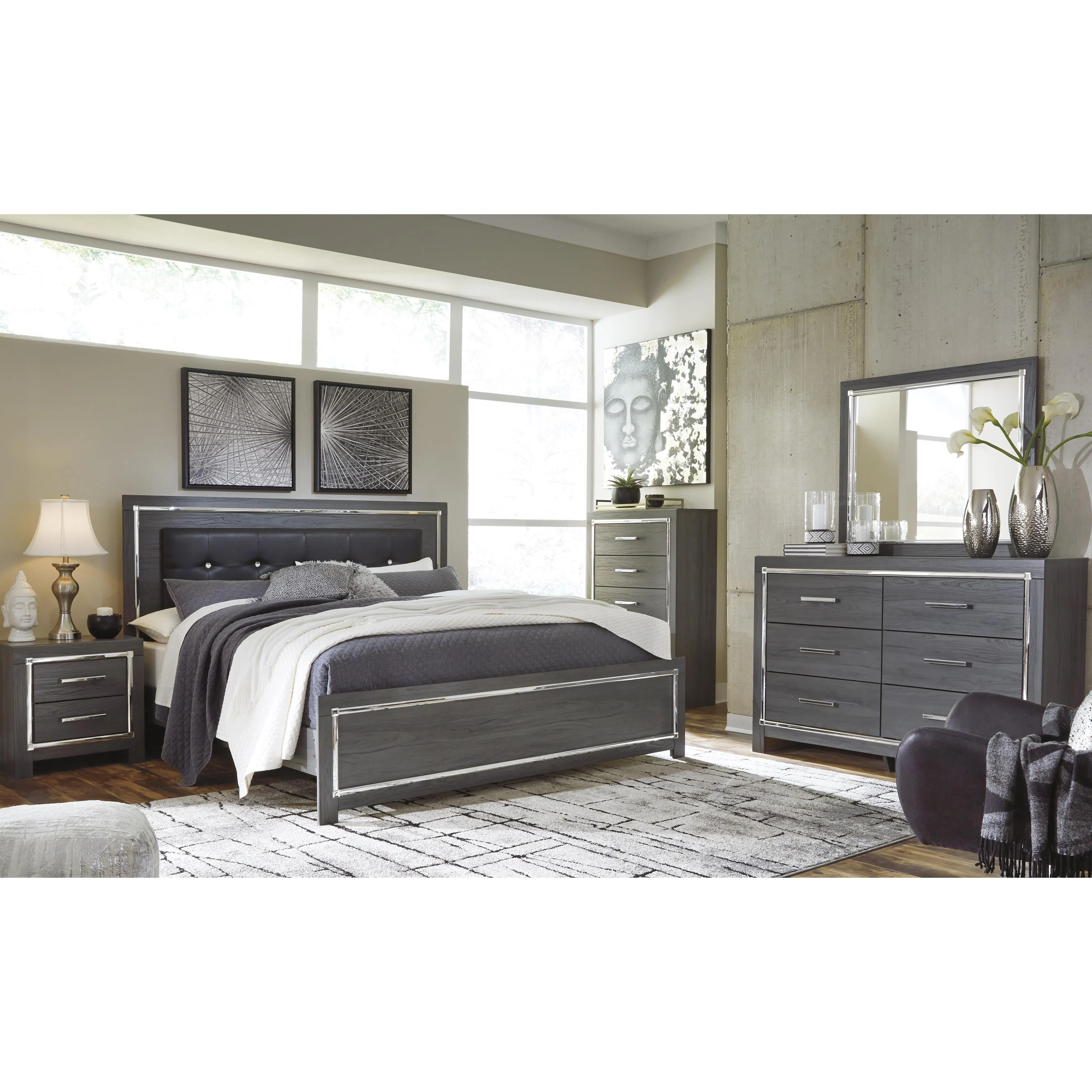 Signature Design by Ashley Lodanna King Panel Bed B214-58/B214-56/B214-95/B100-14