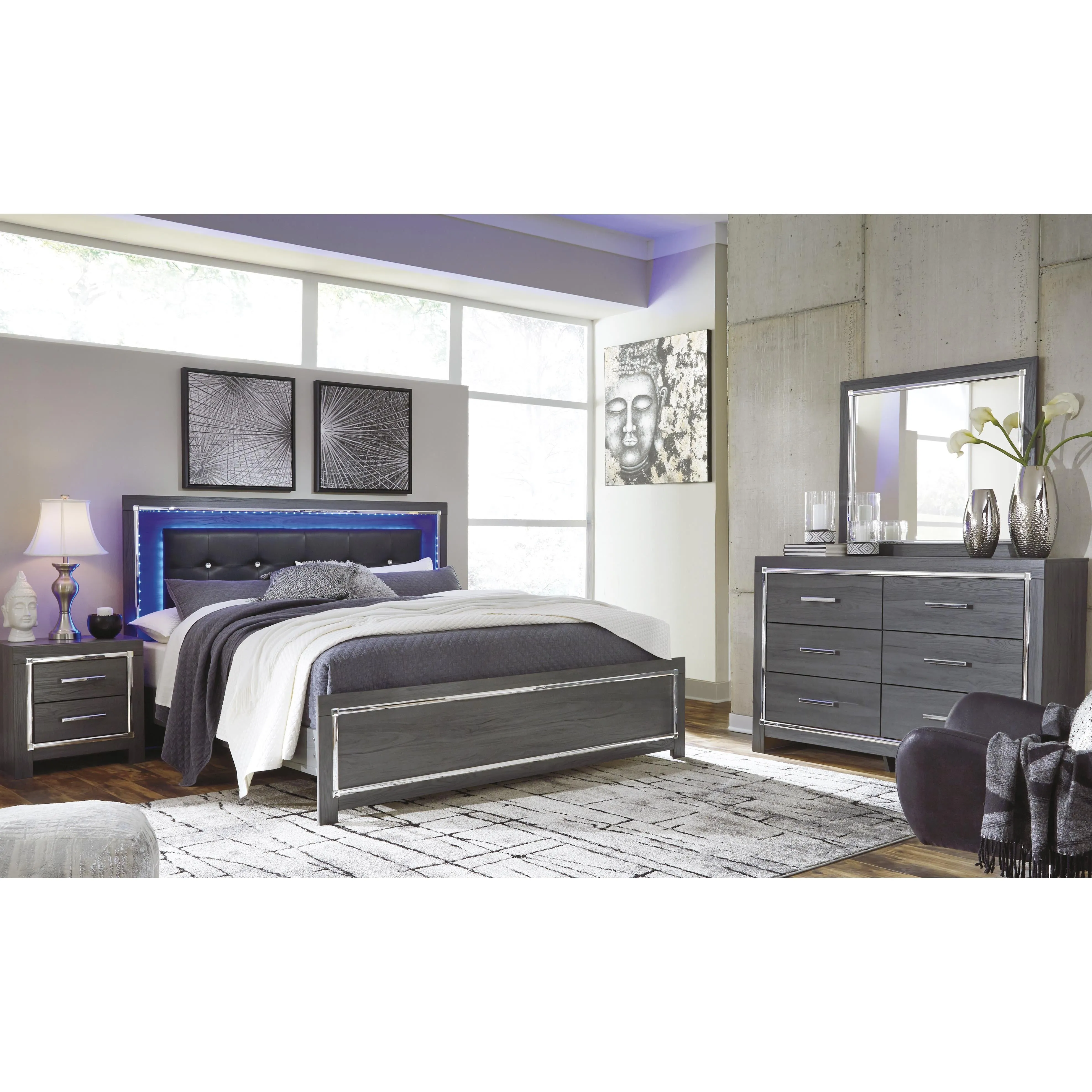 Signature Design by Ashley Lodanna King Panel Bed B214-58/B214-56/B214-95/B100-14