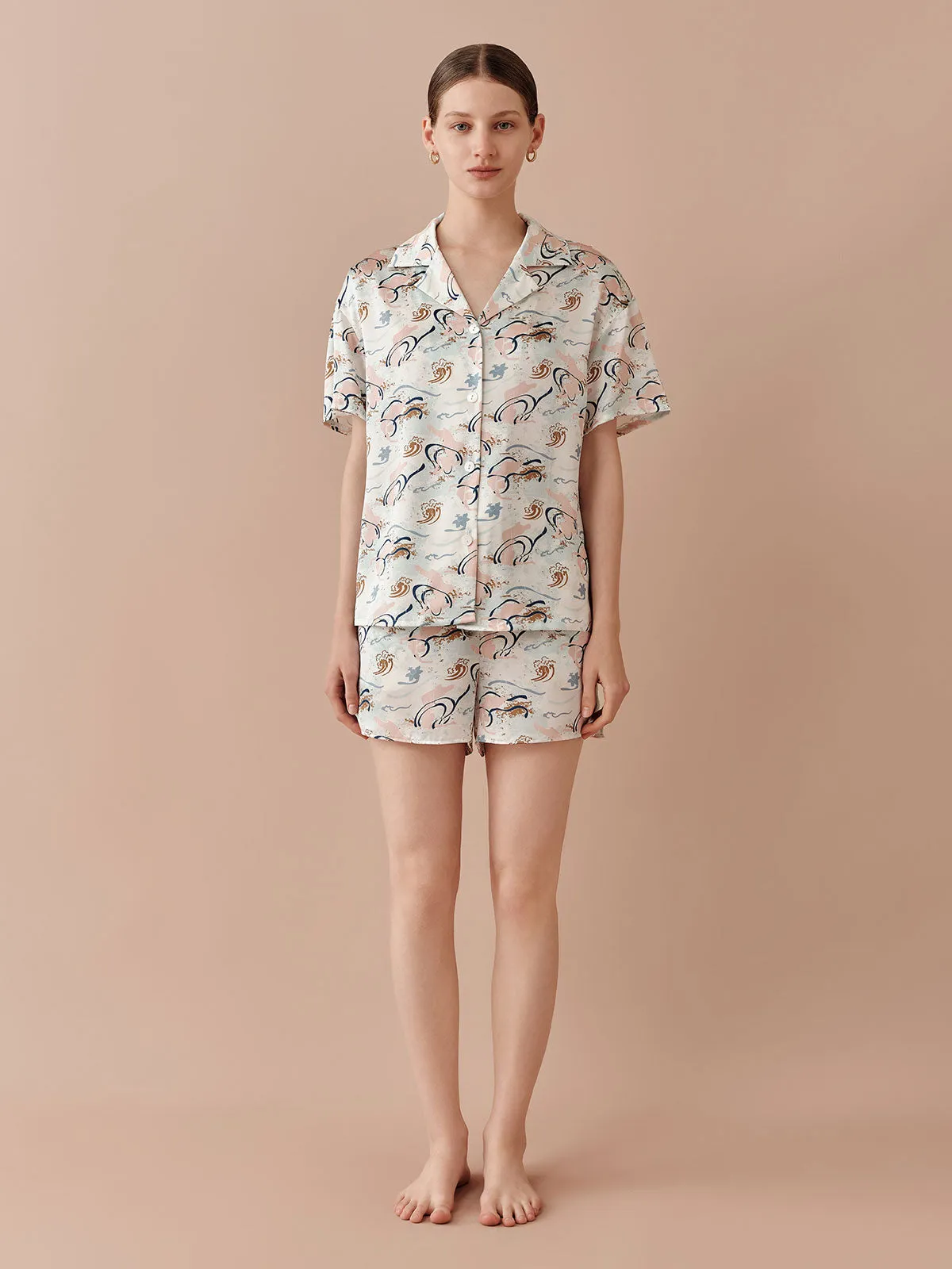 SILKINC Dunhuang Flying Sky Short Pajama Set