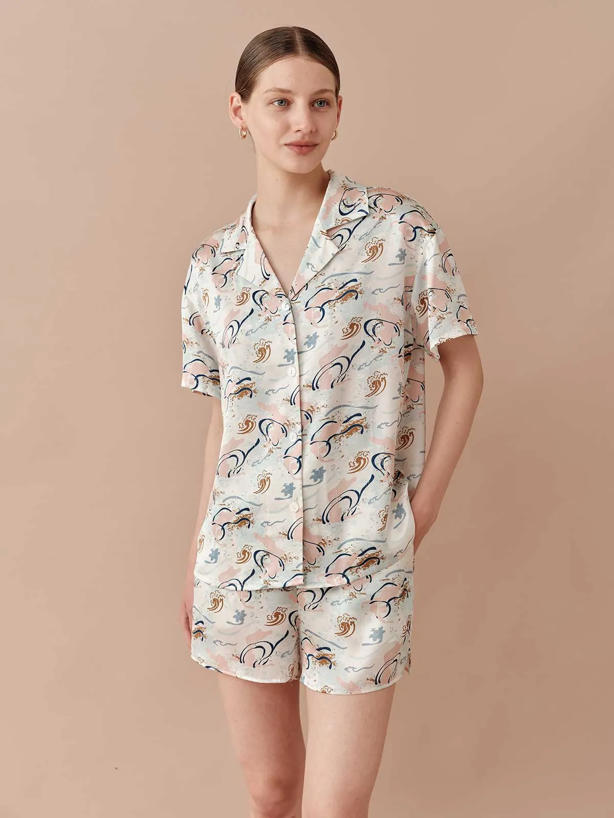 SILKINC Dunhuang Flying Sky Short Pajama Set