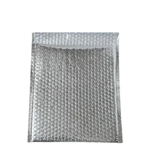 Silver Aluminum Insulated Bubble Pouch-Envelope Bag | For Hot and cold Delivery | Instant Food Delivery pouches | Useful while Travelling and Transport Medical Supplies | 12" x 10" Inch (Pack of 10 pcs)