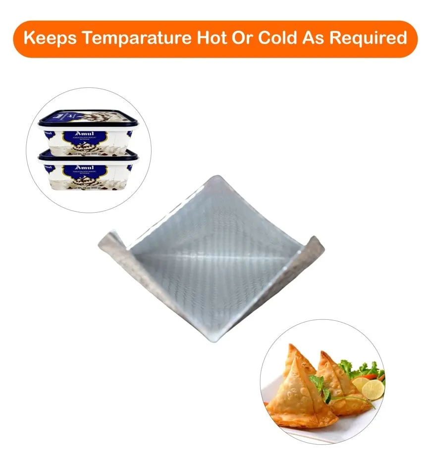 Silver Aluminum Insulated Bubble Pouch-Envelope Bag | For Hot and cold Delivery | Instant Food Delivery pouches | Useful while Travelling and Transport Medical Supplies | 12" x 10" Inch (Pack of 10 pcs)