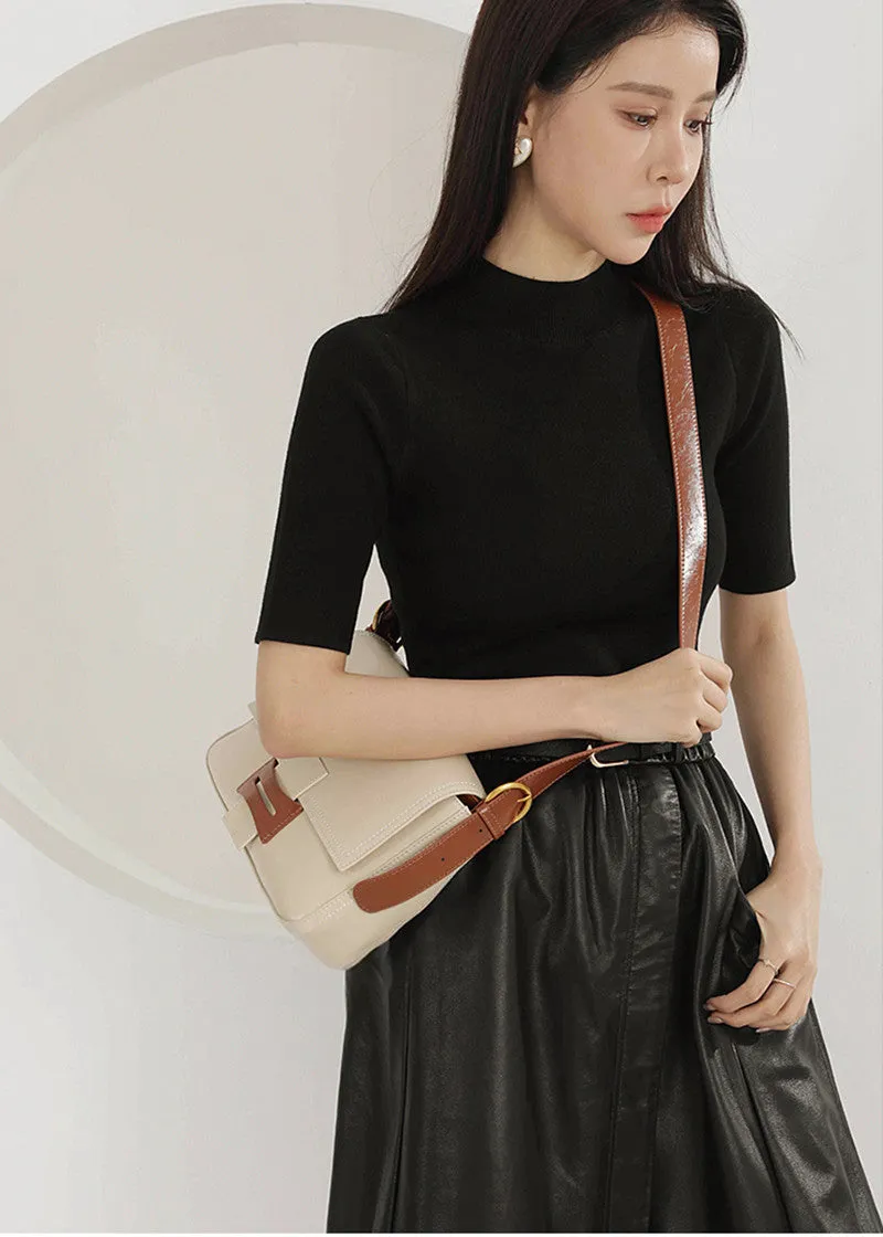 Sleek Leather Shoulder & Crossbody Bag