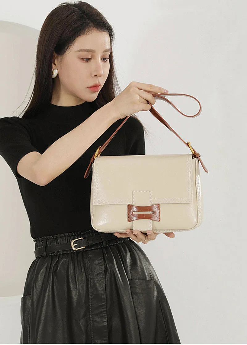 Sleek Leather Shoulder & Crossbody Bag