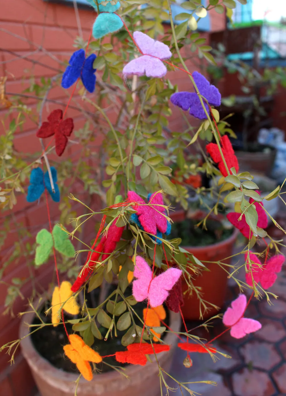 Small Butterfly Felt Hanging Decor