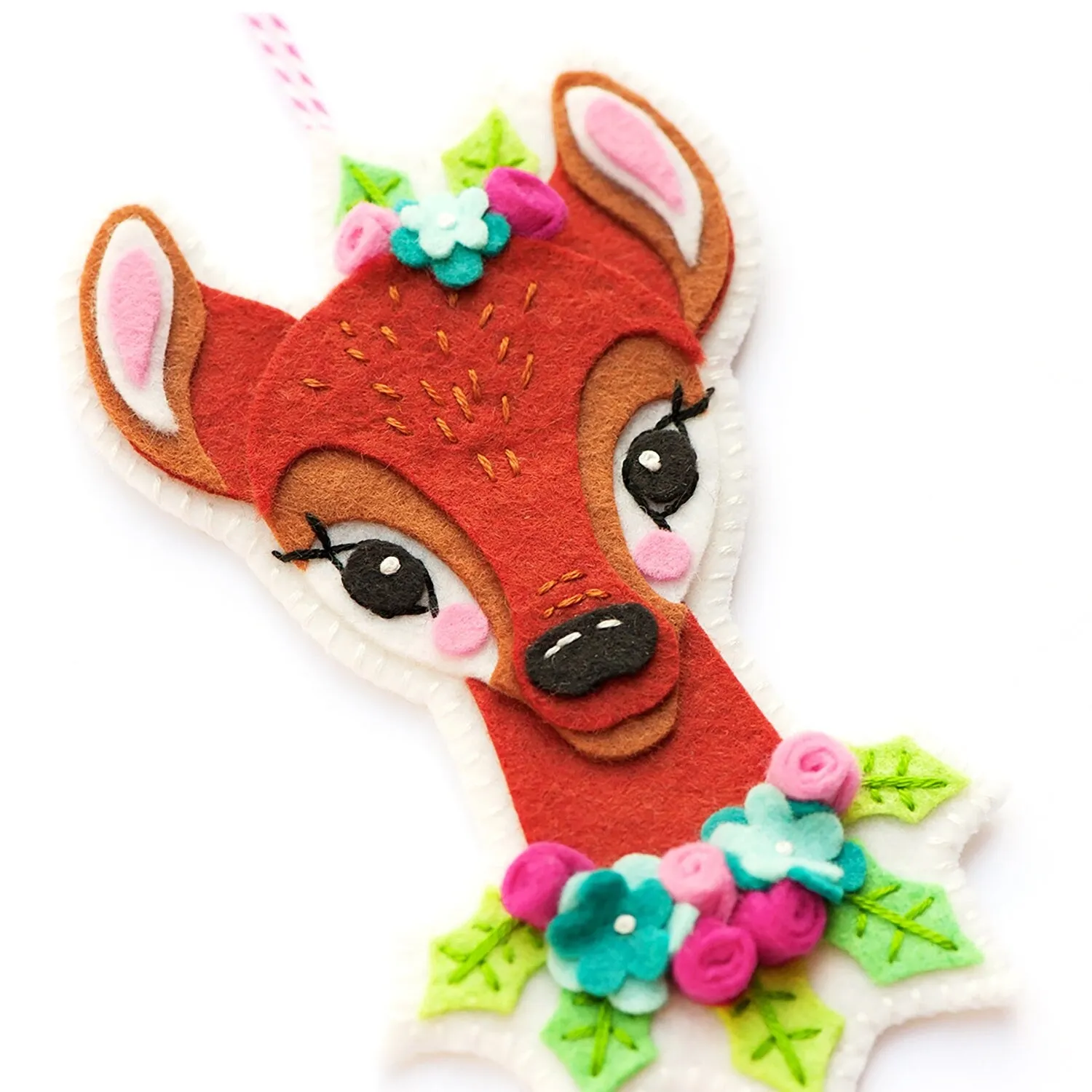 Snowman, Deer, and Santa Set of 3 Wool Felt Ornament PDF Patterns