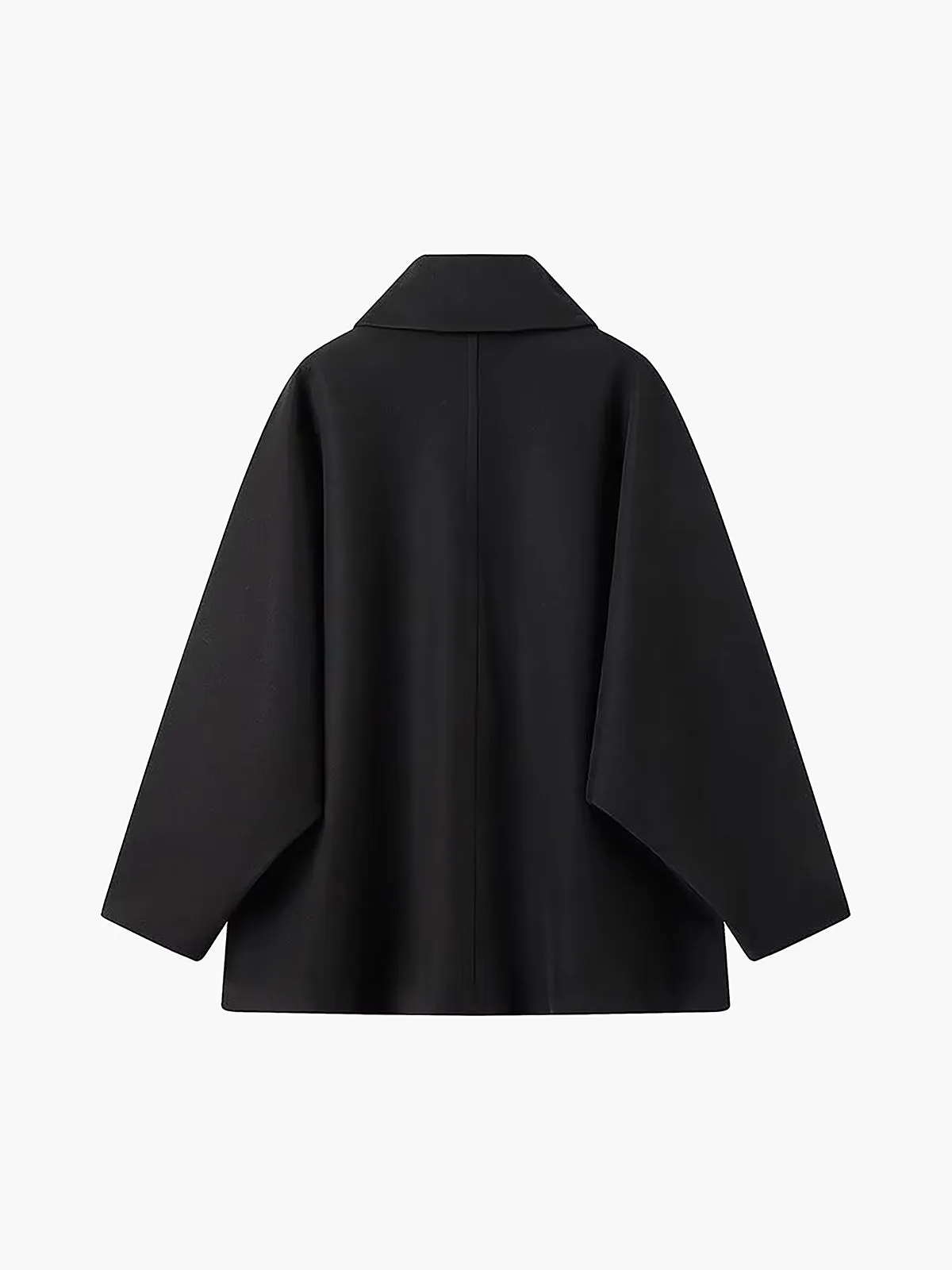 Solid Oversized Graceful Pocket Button Coat